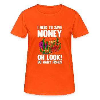 Aquaristics, Fish farming, Aquarists - Women's Breathable T-Shirt - neon orange - Front - AI Model Female 172 dark (172cm)