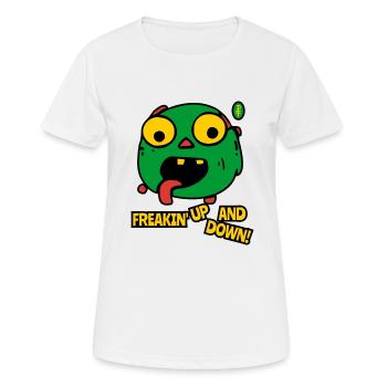 Freakin' Up and Down Cartoon Monster - Frauen T-Shirt atmungsaktiv - Weiß - Vorne - AI Model Female 172 dark (172cm)