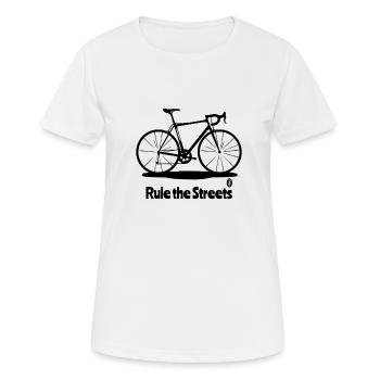 Ein einfaches Rennrad, beherrsche die Straßen - Frauen T-Shirt atmungsaktiv - Weiß - Vorne - AI Model Female 172 dark (172cm)