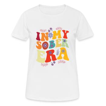 À l’ère de la sobriété, mode de récupération de la consommation d’alcool - T-shirt respirant Femme - blanc - Devant - AI Model Female 172 dark (172cm)