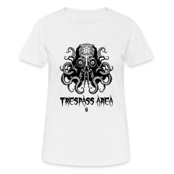 Betretungs Gebiet: Bio Oktopus Krake - Frauen T-Shirt atmungsaktiv - Weiß - Vorne - AI Model Female 172 dark (172cm)