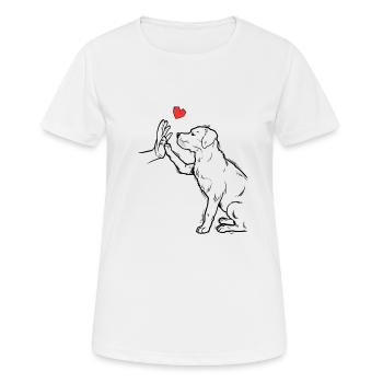 Rottweiler Mignon Rottweiler Amour Rottweiler - T-shirt respirant Femme - blanc - Devant - AI Model Female 172 dark (172cm)