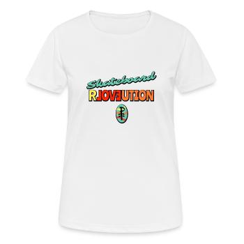 Skateboard revolution and declaration of love - Women's Breathable T-Shirt - white - Front - AI Model Female 172 dark (172cm)