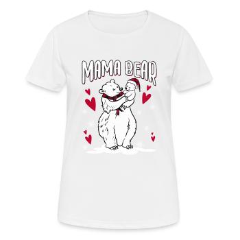 Maman Ours - T-shirt respirant Femme - blanc - Devant - AI Model Female 172 dark (172cm)
