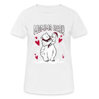 Maman ours - T-shirt respirant Femme - blanc - Devant - AI Model Female 172 dark (172cm)
