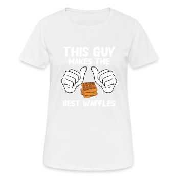 Waffle making waffle maker - Women's Breathable T-Shirt - white - Front - AI Model Female 172 dark (172cm)