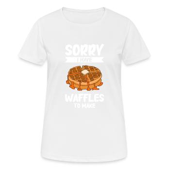 Waffle making waffle maker - Women's Breathable T-Shirt - white - Front - AI Model Female 172 dark (172cm)