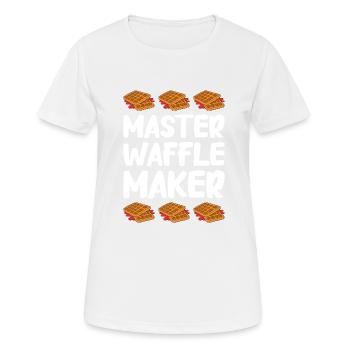 Waffle making waffle maker - Women's Breathable T-Shirt - white - Front - AI Model Female 172 dark (172cm)