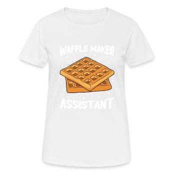 Waffle making waffle maker - Women's Breathable T-Shirt - white - Front - AI Model Female 172 dark (172cm)