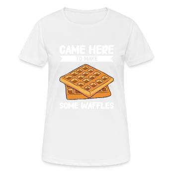 Waffle making waffle maker - Women's Breathable T-Shirt - white - Front - AI Model Female 172 dark (172cm)