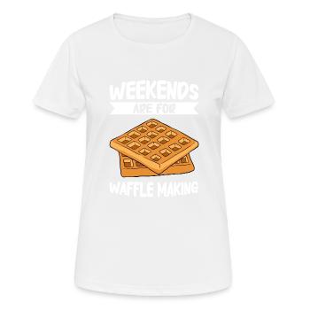 Waffle making waffle maker - Women's Breathable T-Shirt - white - Front - AI Model Female 172 dark (172cm)