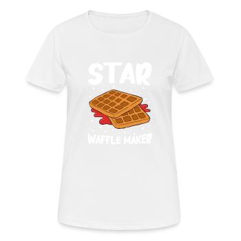 Waffle making waffle maker - Women's Breathable T-Shirt - white - Front - AI Model Female 172 dark (172cm)