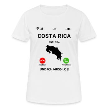 Costa Rica Mittelamerika Urlaub - Frauen T-Shirt atmungsaktiv - Weiß - Vorne - AI Model Female 172 dark (172cm)