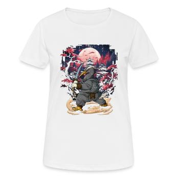 Grue de samouraï - T-shirt respirant Femme - blanc - Devant - AI Model Female 172 dark (172cm)