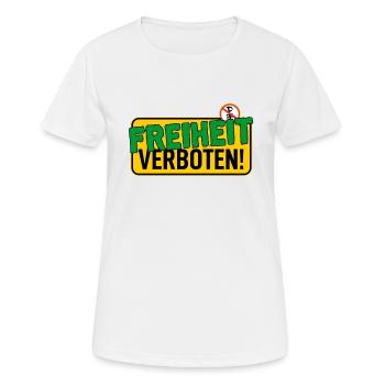 Shield: Freedom Forbidden - Women's Breathable T-Shirt - white - Front - AI Model Female 172 dark (172cm)