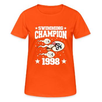 1998 Geburtstag 26 Jahre alt - Frauen T-Shirt atmungsaktiv - Neonorange - Vorne - AI Model Female 172 dark (172cm)