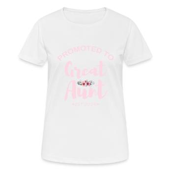 Promoted to Great Aunt Est 2024 - Women's Breathable T-Shirt - white - Front - AI Model Female 172 dark (172cm)