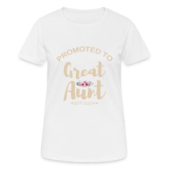 Promoted to Great Aunt Est 2024 - Women's Breathable T-Shirt - white - Front - AI Model Female 172 dark (172cm)