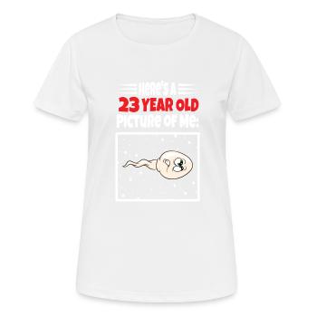 Spermie Hier Ist Ein Altes Bild Von Mir - Frauen T-Shirt atmungsaktiv - Weiß - Vorne - AI Model Female 172 dark (172cm)