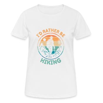 I'D Rather Be Hiking - Women's Breathable T-Shirt - white - Front - AI Model Female 172 dark (172cm)