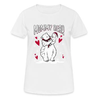Mommy Bear - Frauen T-Shirt atmungsaktiv - Weiß - Vorne - AI Model Female 172 dark (172cm)