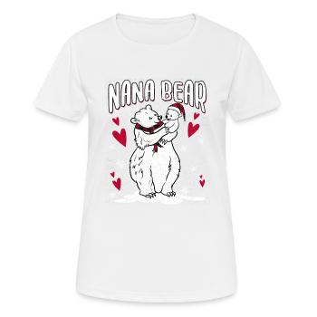 Nana Bear - Women's Breathable T-Shirt - white - Front - AI Model Female 172 dark (172cm)