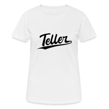 Retro Swoosh Job - Teller - Frauen T-Shirt atmungsaktiv - Weiß - Vorne - AI Model Female 172 dark (172cm)