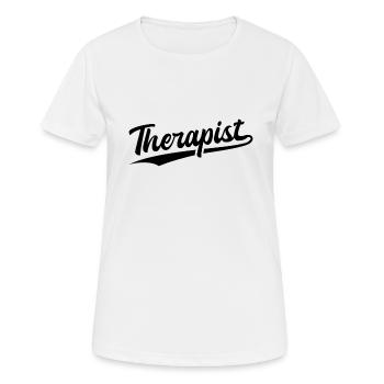 Retro Swoosh Job - Therapist - Frauen T-Shirt atmungsaktiv - Weiß - Vorne - AI Model Female 172 dark (172cm)