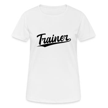 Retro Swoosh Job - Trainer - Frauen T-Shirt atmungsaktiv - Weiß - Vorne - AI Model Female 172 dark (172cm)