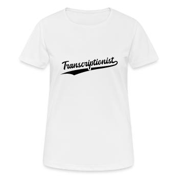 Retro Swoosh Job - Transcriptionist - Frauen T-Shirt atmungsaktiv - Weiß - Vorne - AI Model Female 172 dark (172cm)