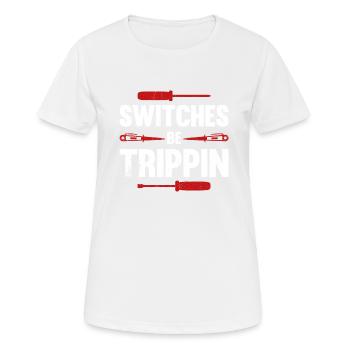 Électricien Dire Compagnon Électricien - T-shirt respirant Femme - blanc - Devant - AI Model Female 172 dark (172cm)
