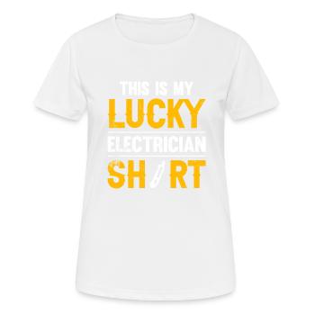 Électricien Dire Compagnon Électricien - T-shirt respirant Femme - blanc - Devant - AI Model Female 172 dark (172cm)