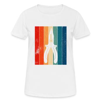 Électricien Dire Compagnon Électricien - T-shirt respirant Femme - blanc - Devant - AI Model Female 172 dark (172cm)