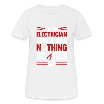 Électricien Dire Compagnon Électricien - T-shirt respirant Femme - blanc - Devant - AI Model Female 172 dark (172cm)