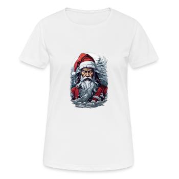 Samurai Santa Funny Christmas - Women's Breathable T-Shirt - white - Front - AI Model Female 172 dark (172cm)