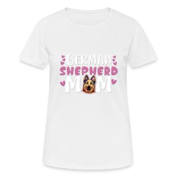 German Shepherd Mom - Women's Breathable T-Shirt - white - Front - AI Model Female 172 dark (172cm)