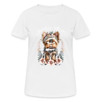 Yorkie Mom - Frauen T-Shirt atmungsaktiv - Weiß - Vorne - AI Model Female 172 dark (172cm)
