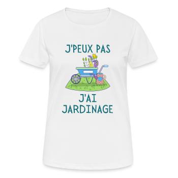 Jardinage jardin plantes - T-shirt respirant Femme - blanc - Devant - AI Model Female 172 dark (172cm)