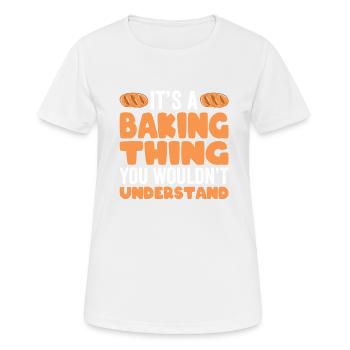 Brot backen Bäcker Bäckerei Brot machen - Frauen T-Shirt atmungsaktiv - Weiß - Vorne - AI Model Female 172 dark (172cm)