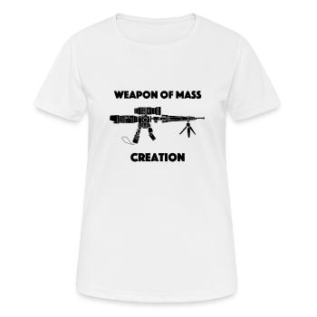 Creative Camera Weapon Truth Photographer - Frauen T-Shirt atmungsaktiv - Weiß - Vorne - AI Model Female 172 dark (172cm)