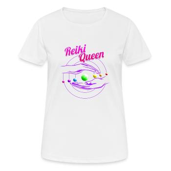 Chakra Holistic Healing Hands Reiki Queen - Women's Breathable T-Shirt - white - Front - AI Model Female 172 dark (172cm)