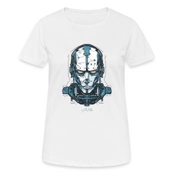 Ein Cyborg-Roboter Tech - Frauen T-Shirt atmungsaktiv - Weiß - Vorne - AI Model Female 172 dark (172cm)