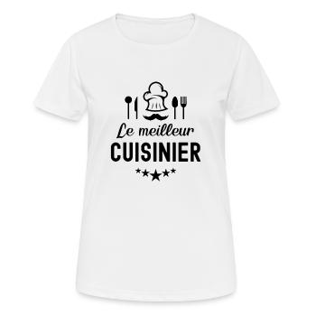 Meilleur cuisinier 2 - T-shirt respirant Femme - blanc - Devant - AI Model Female 172 dark (172cm)