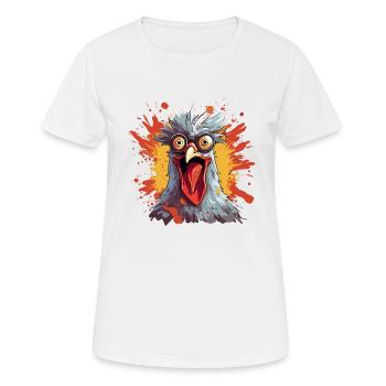 Chicken Chickens Chicken Owner Crazy Chicken - Women's Breathable T-Shirt - white - Front - AI Model Female 172 dark (172cm)