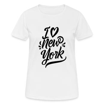 I Love New York City Big Apple USA America - Women's Breathable T-Shirt - white - Front - AI Model Female 172 dark (172cm)