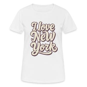 I Love New York City Big Apple USA America - Women's Breathable T-Shirt - white - Front - AI Model Female 172 dark (172cm)