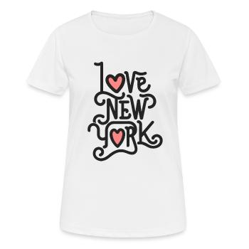 I Love New York City Big Apple USA America - Women's Breathable T-Shirt - white - Front - AI Model Female 172 dark (172cm)