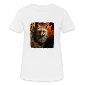 Foxes realistic fox - Women's Breathable T-Shirt - white - Front - AI Model Female 172 dark (172cm)