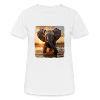 Elephant Realistic Elephant - Women's Breathable T-Shirt - white - Front - AI Model Female 172 dark (172cm)