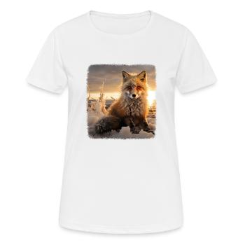 Foxes realistic fox - Women's Breathable T-Shirt - white - Front - AI Model Female 172 dark (172cm)